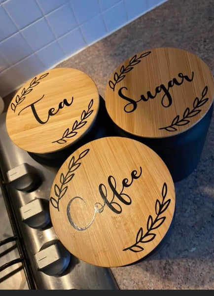 Tea coffee and sugar (set)labels with free wreath, pantry labels, Mrs Hinch, kitchen labels, kitchen stickers