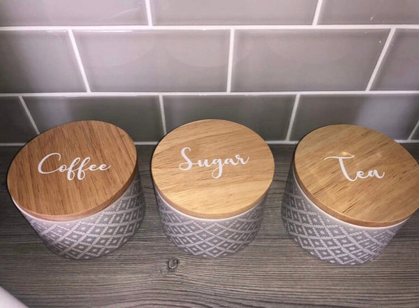 Tea coffee and sugar (set)labels with free wreath, pantry labels, Mrs Hinch, kitchen labels, kitchen stickers