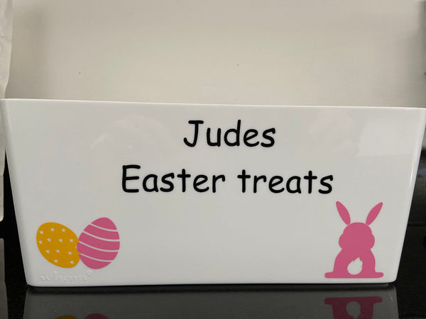 Personalised Easter treat box vinyl label (LABEL ONLY)