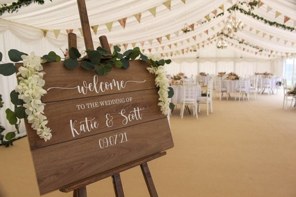 Wedding Welcome Sign Vinyl Decal Sticker  ,Event Signage DIY, baby shower, engagement, birthday,baby reveal. Sign