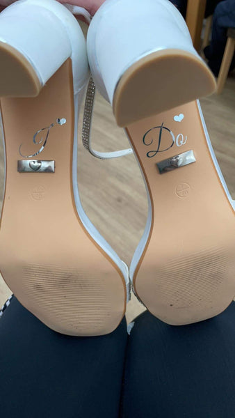 I Do wedding shoe vinyl ,something blue