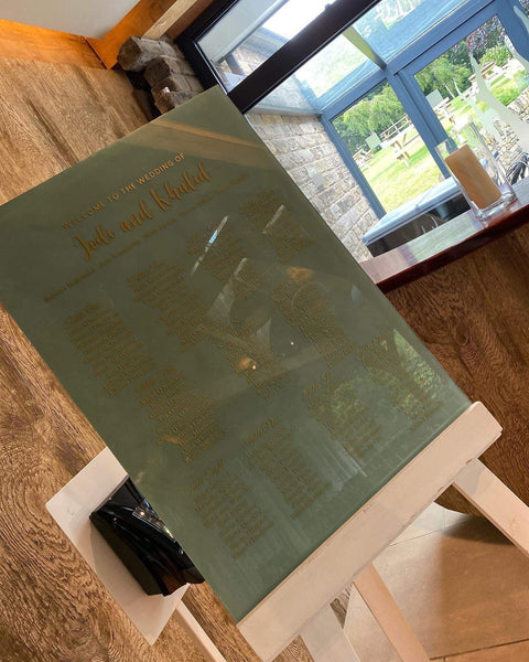 Wedding Mirror seating  chart WITH FREE HEADING / Wedding Table Plan/ Wedding signs/ Wedding vinyl sticker/ Table Plan Decal/