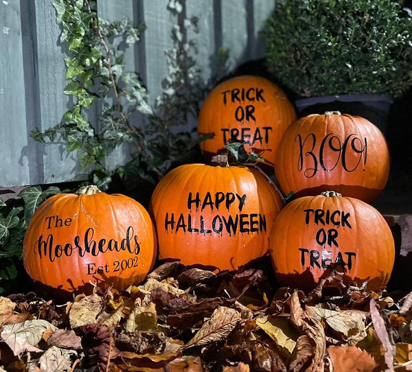Halloween Pumpkin Decal Stickers , Pumpkin Decoration, Treat or Trick, Boo!, Happy Halloween, Vinyl Decal, vinyl sticker, pumpkin sticker