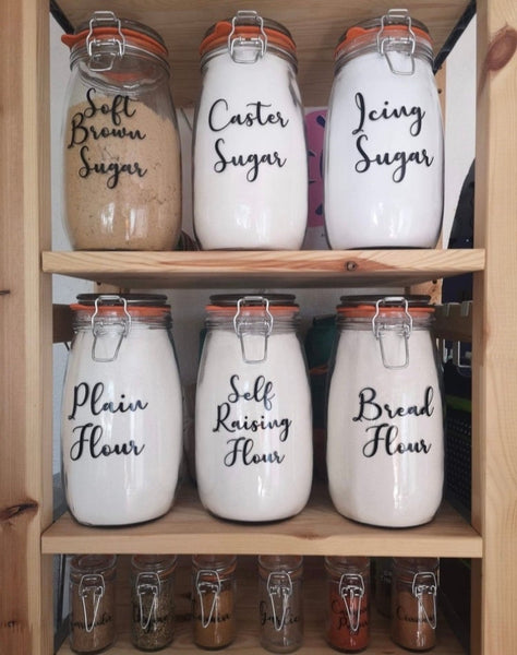 Custom Vinyl Storage Labels  | Mrs Hinch Style Personalized Decal Stickers for Container in Kitchen & Home Organisation,home edit