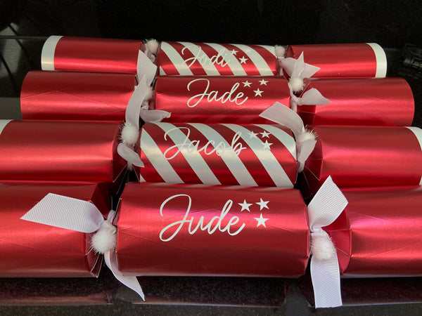 Christmas Cracker Stickers, Name Decals, DIY Labels, Glitter Decor, , Gift Stickers, Glass Decals. cracker sticker, bauble  name sticker