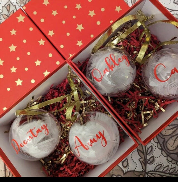 Christmas Bauble Stickers, Name Decals, DIY Labels, Glitter Decor, , Gift Stickers, Glass Decals. cracker sticker, sticker, name sticker
