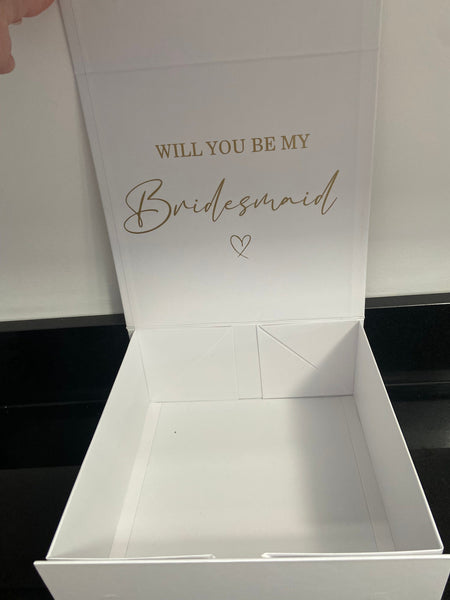 Will you be my Bridesmaid sticker / flower gir/Maid of honour/Bestman/groomsman plus name. Proposal Vinyl sticker Name and Role included