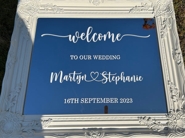 Wedding Welcome Sign Vinyl Decal Sticker  ,Event Signage DIY, baby shower, engagement, birthday,baby reveal. Sign