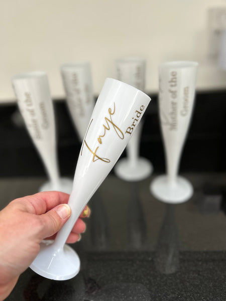 Bridal Party name sticker for Prosecco/champagne glasses Hen Party Decor, Gift Box Stickers, Custom Name Decal, vinyl sticker
