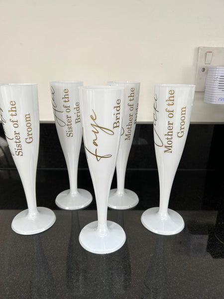 Bridal Party name sticker for Prosecco/champagne glasses Hen Party Decor, Gift Box Stickers, Custom Name Decal, vinyl sticker