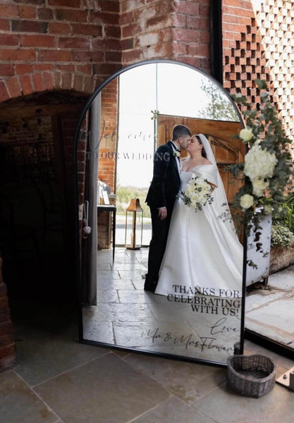Selfie wedding Mirror Sticker - Personalised Names, Selfie Mirror, Guest Photos/Pictures, Vinyl Sticker for DIY Wedding Sign