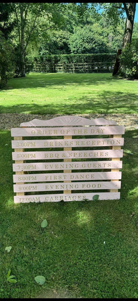 Full  order of the day 19.99 stickers 9 lines |Wedding timeline viny|wording for wooden pallet/mirror,diywedding sign pallet sign