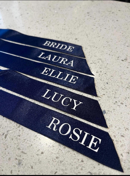 Personalised HTV for ribbon 13mm high, Name personalisation for bows, wedding iron on transfers for ribbon,DIY BRIDE,3 font styles availble