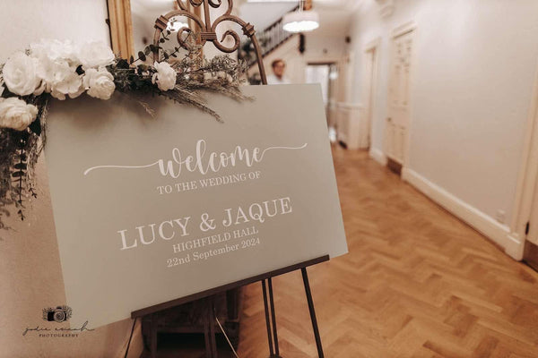 Wedding Welcome Sign Vinyl Decal Sticker  ,Event Signage DIY, baby shower, engagement, birthday,baby reveal. Sign