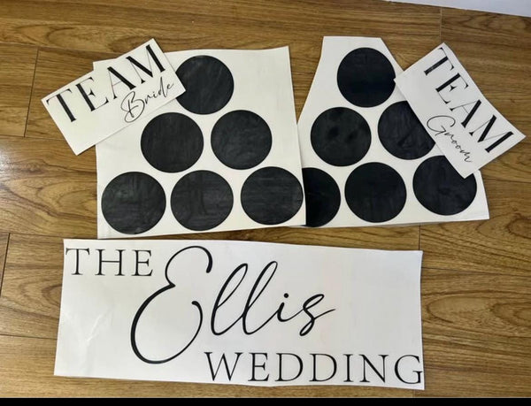Beer pong vinyl sticker, wedding, birthday,