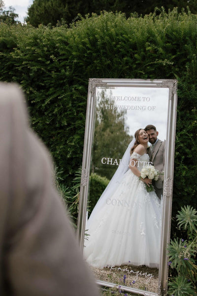 Selfie wedding Mirror Sticker - Personalised Names, Selfie Mirror, Guest Photos/Pictures, Vinyl Sticker for DIY Wedding Sign