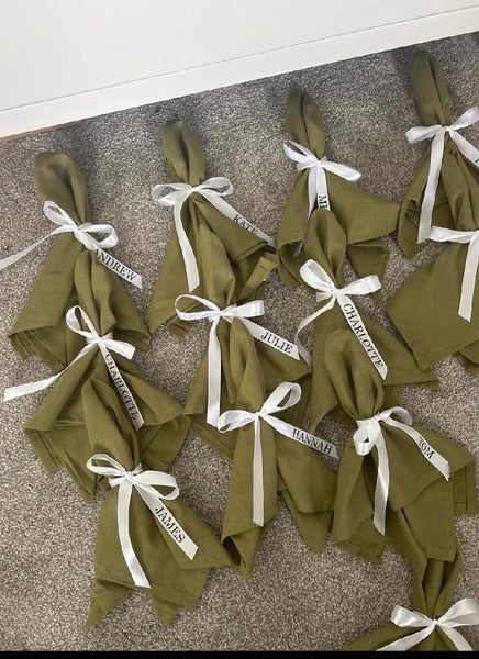 Personalised HTV for ribbon 13mm high, Name personalisation for bows, wedding iron on transfers for ribbon,DIY BRIDE,3 font styles availble