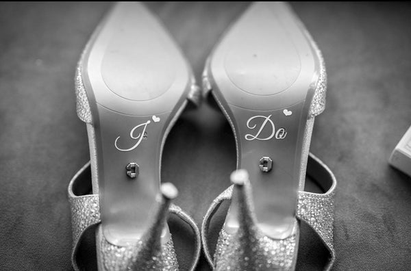 I Do wedding shoe vinyl ,something blue