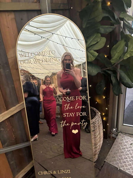 Come for the love stay for the party Selfie wedding Mirror Sticker Selfie Mirror, Guest Photos/Pictures, Vinyl Sticker for DIY Wedding Sign
