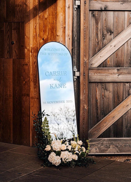 Selfie wedding Mirror Sticker - Personalised Names, Selfie Mirror, Guest Photos/Pictures, Vinyl Sticker for DIY Wedding Sign