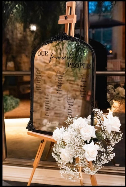 Seating plan heading, Our favourite  people, Table plan, Be our guest, Find your seat, Your seat awaits/ Free name and date