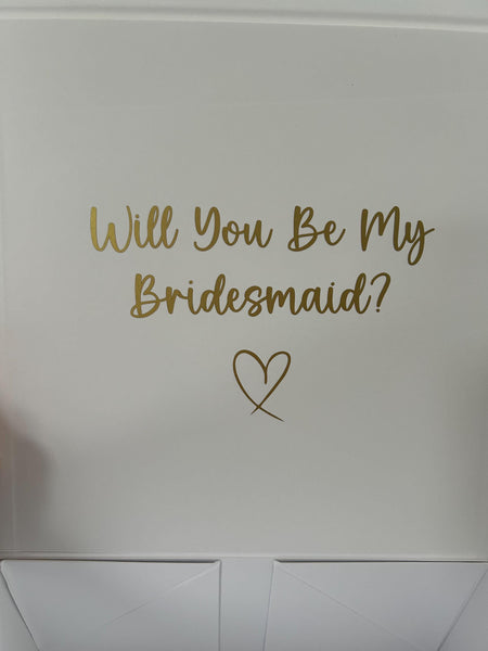 Will You Be My Bridesmaid sticker, Proposal vinyl decal Name & / or Role For Box, Bag,Maid of Honour,Flower Girl,Groomsman,FREE NAME STICKER