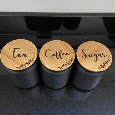 Tea Coffee sugar with free wreath design