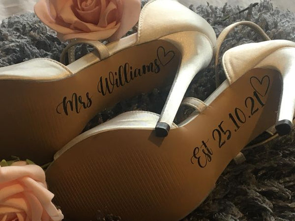 Wedding Day shoe sticker