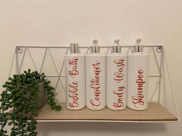 Personalized white 500ml  pump bottle