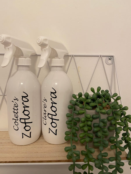 Personalized Plastic 500ml  Gloss White Trigger Sprayer
