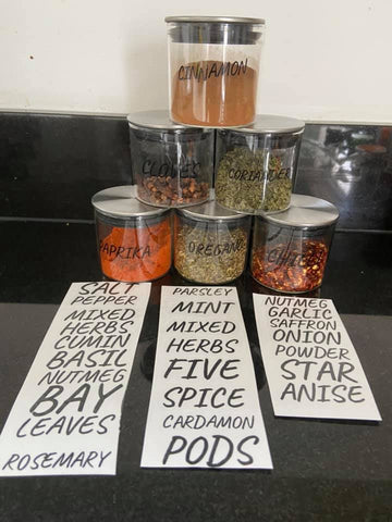 Herbs and Spices labels