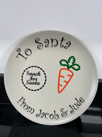 Personalised Christmas Eve plate label