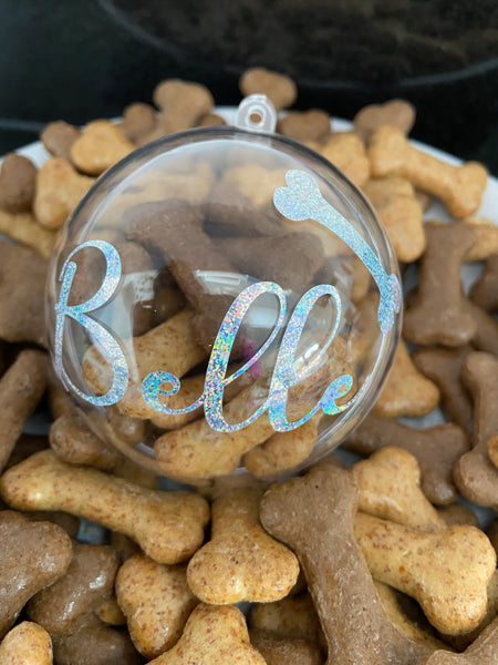 Personalised fillable  Pet Christmas bauble