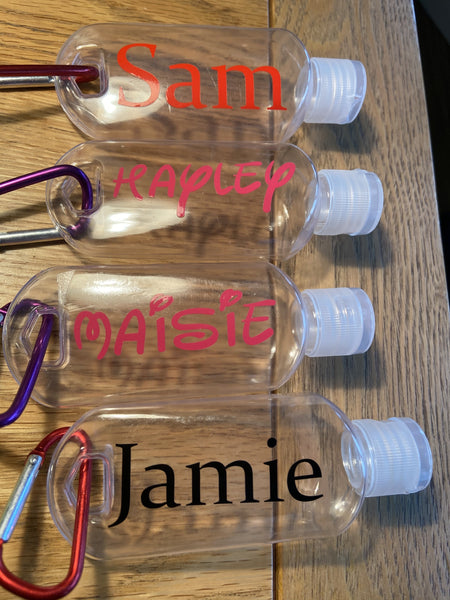 Personalised Hand sanitizer bottles 50ml empty