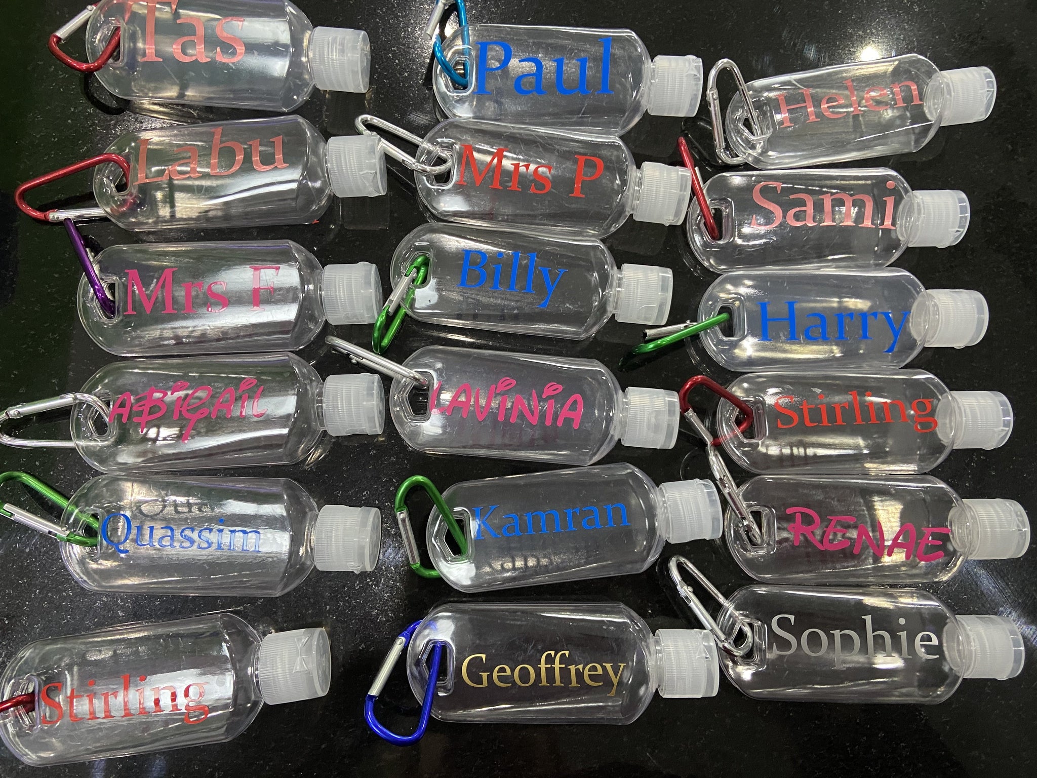 Personalised Hand sanitizer bottles 50ml empty