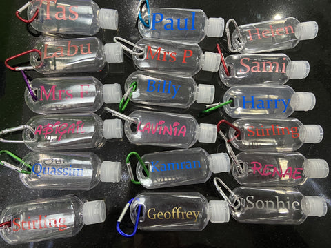 Personalised Hand sanitizer bottles 50ml empty