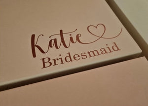 Wedding Day Gift Box  Name and Role Labels with or without heart