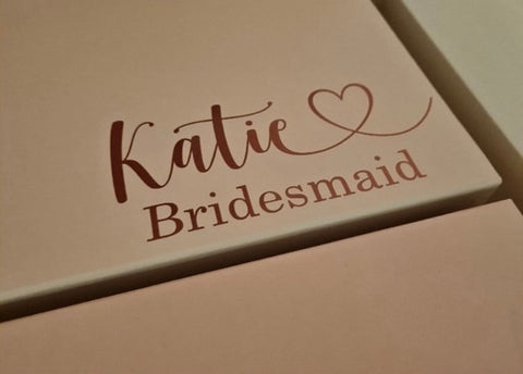 Wedding Day Gift Box  Name and Role Labels with or without heart