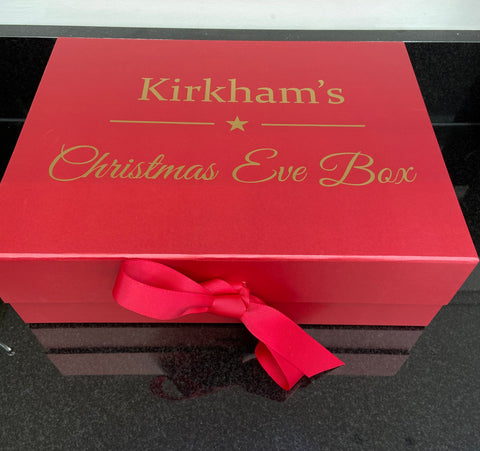 Personalised Christmas Eve  box label 30cm wide
