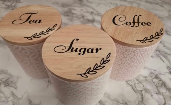 Tea Coffee sugar with free wreath design