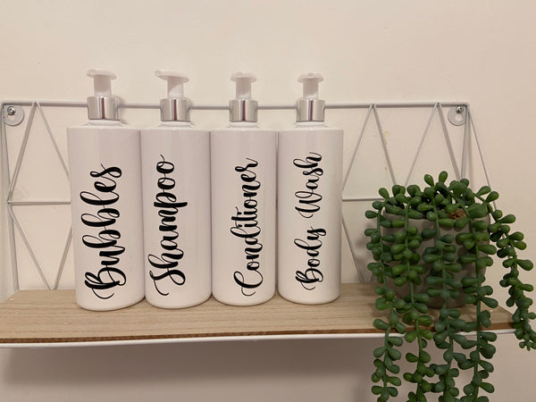 Personalized white 500ml  pump bottle