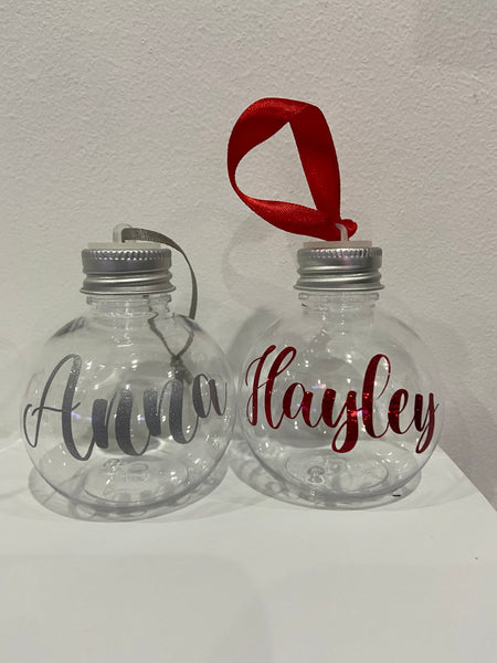 Personalised Christmas fillable bauble