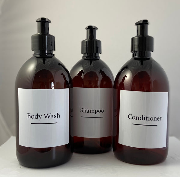 Minimalistic Black Bathroom Labels