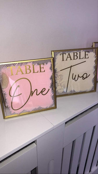 Wedding table numbers