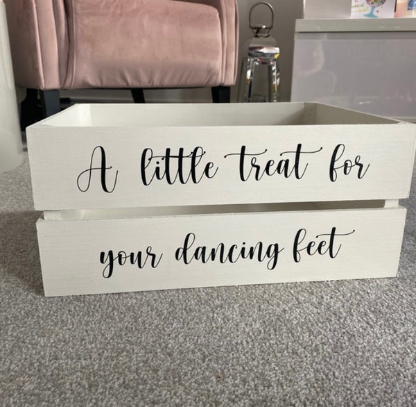 A little treat for your dancing feet sign sticker