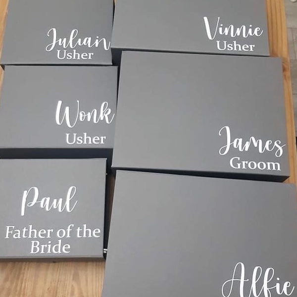 Wedding Day Gift Box  Name and Role Labels