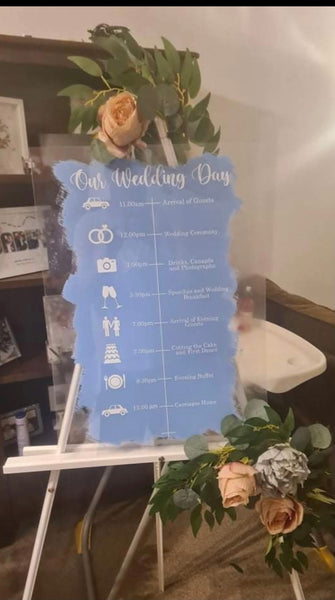 Wedding day Timeline 41cm high