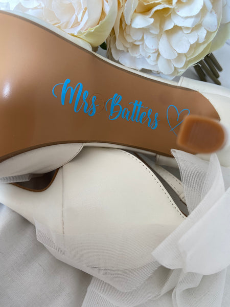 Wedding Day shoe sticker