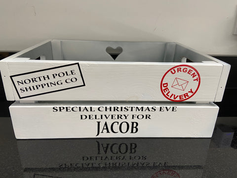 Personalised Christmas crate label