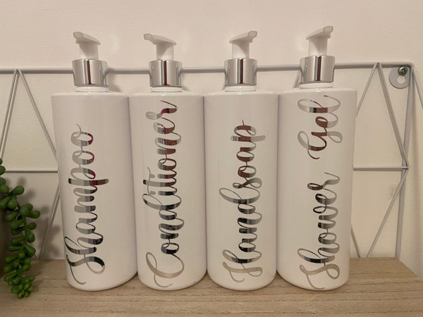 Personalized white 500ml  pump bottle